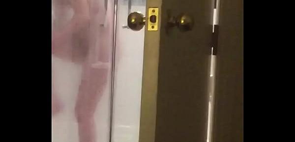  spying teen in shower